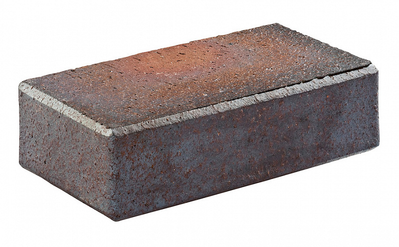Тротуарная клинкерная брусчатка Vandersanden Calau 52 красно-синяя 200*100*52 мм