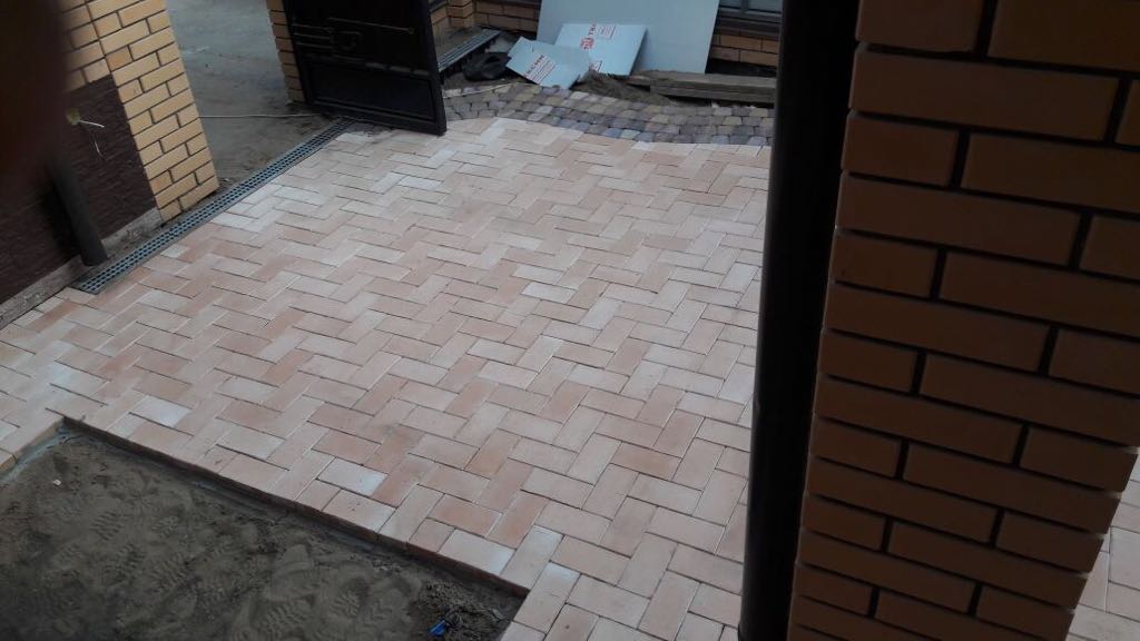 Брусчатка Клинкерная Тротуарная, 200x100x40мм, Песочный, Экоклинкер