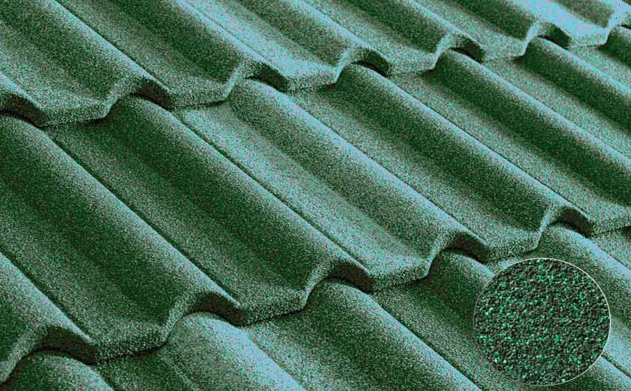Композитная черепица METROTILE Галло зеленый, 1305*415 мм